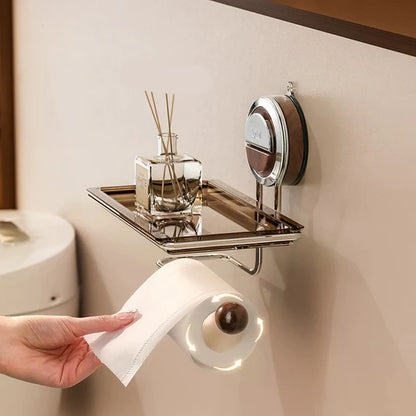 No Drilling Suction Stainless Steel Toilet Paper Holder🧻