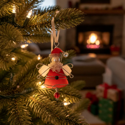 Adornos navideños de vidrio marino hechos a mano | Regalo artesanal único