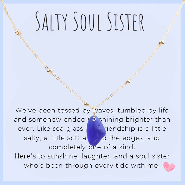 Collar de lágrima de vidrio marino: un símbolo del amor por el océano 🌊