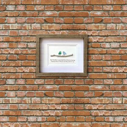 Sea Glass Art, Seaglass Birds, Friend Birthday Gift,Handmade