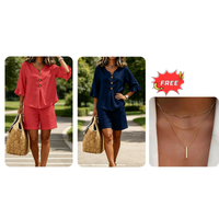 🔥Dark Blue+Red✨Free Necklace + Free Shipping