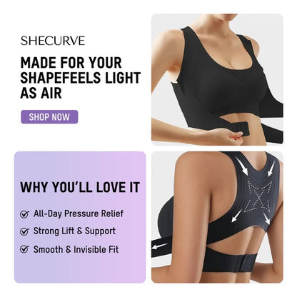 🎉LAST DAY SALE -30% OFF⚡Front Closure Cross-Back Wireless Posture Bra