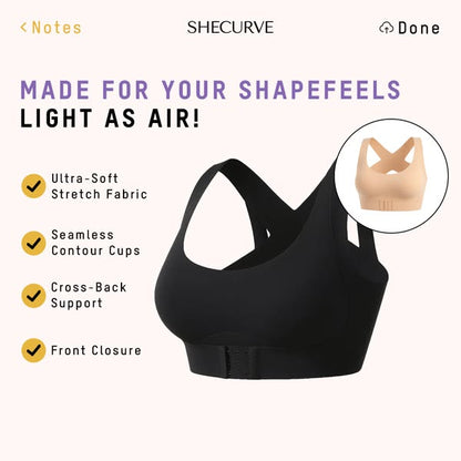 🎉LAST DAY SALE -30% OFF⚡Front Closure Cross-Back Wireless Posture Bra