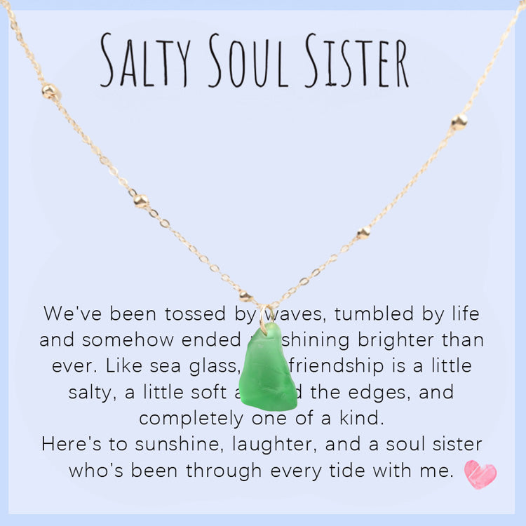 Collar de lágrima de vidrio marino: un símbolo del amor por el océano 🌊