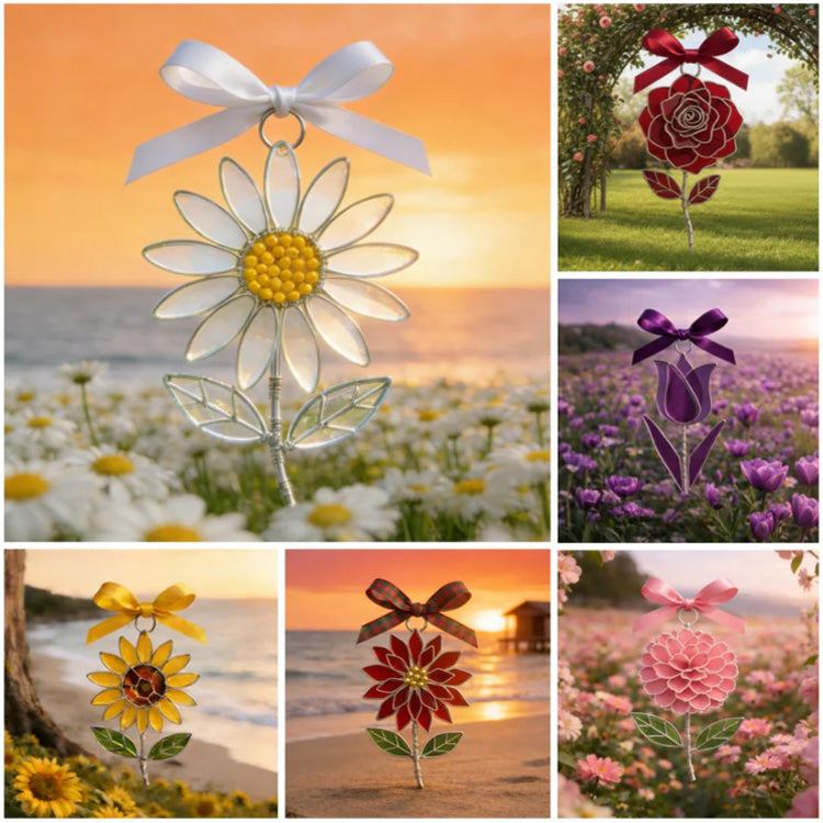 🌸 Handmade Sea Glass Flowers|Everlasting Coastal Blooms🌻