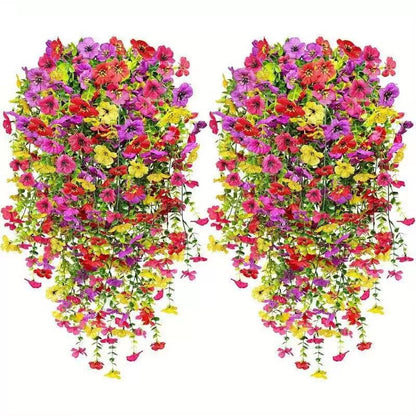 🌿Outdoor cascading daisy and eucalyptus flowers – UV resistant