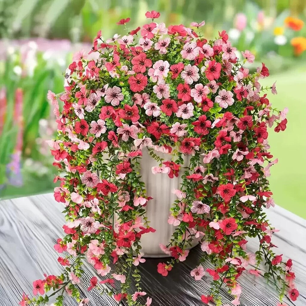 🌿Outdoor cascading daisy and eucalyptus flowers – UV resistant