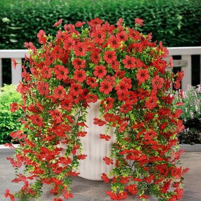 🌿Outdoor cascading daisy and eucalyptus flowers – UV resistant