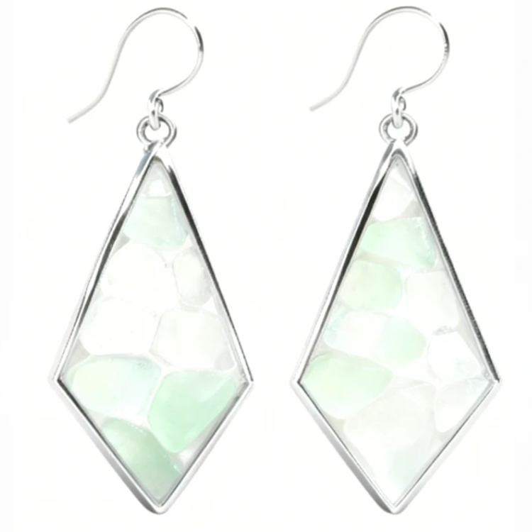 ✨Shimmering Rhombus Sea Glass Earrings