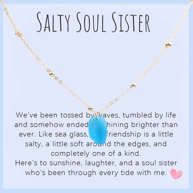 Collar de lágrima de vidrio marino: un símbolo del amor por el océano 🌊