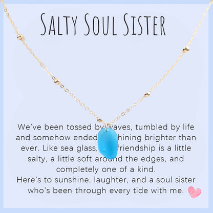 Collar de lágrima de vidrio marino: un símbolo del amor por el océano 🌊