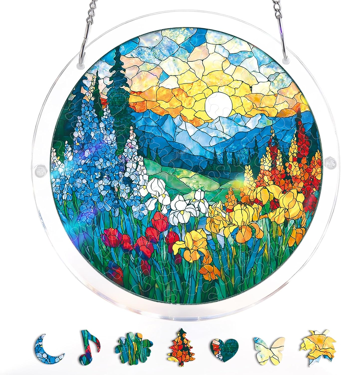 🧩 Acrylic Puzzle Hanging Ornament | Indoor & Yard Decor