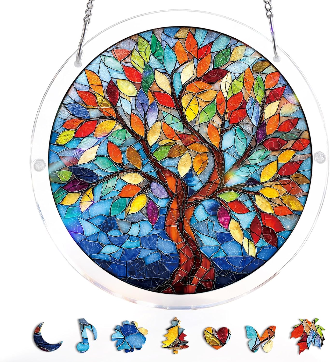 🧩 Acrylic Puzzle Hanging Ornament | Indoor & Yard Decor