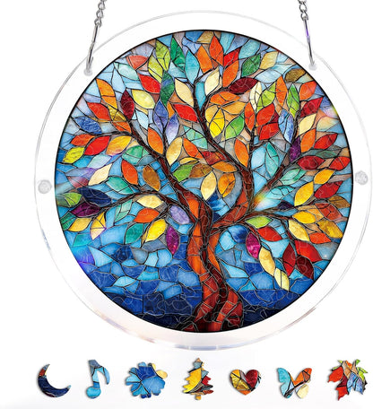 🧩 Acrylic Puzzle Hanging Ornament | Indoor & Yard Decor