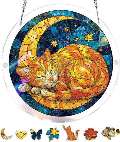 🧩 Acrylic Puzzle Hanging Ornament | Indoor & Yard Decor