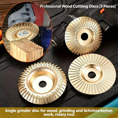 High-Performance Wood Carving Disc Set (3-Piece)