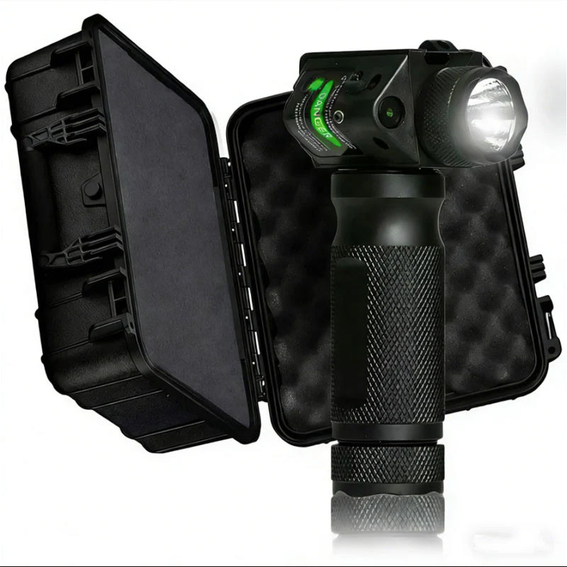 Vertical Flashlight Grip – LED Light with Laser Pointer