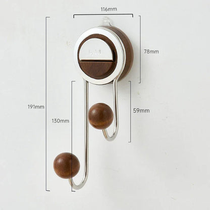 No-Drill Walnut Aluminum Faucet Rack Hollow Drainage & Heavy-Duty