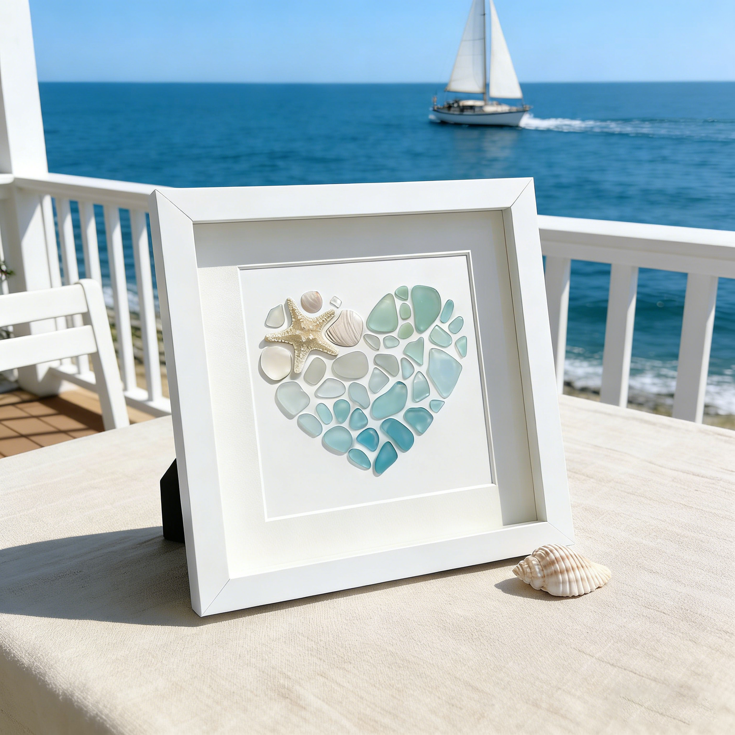 Arte en vidrio marino El corazón del océano