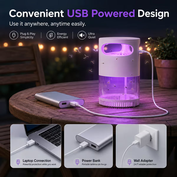 🔥Last Day Free Shipping ✨Quiet UV Mosquito Trap – Chemical-Free & Safe for Kids & Pets🦟
