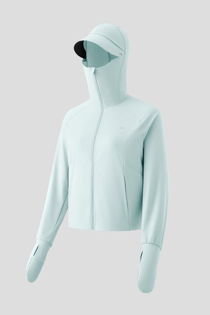 UPF 200+ Women’s Sun Protection Jacket – Ultra-Light Cooling UV Shield Hoodie for Outdoor & Travel