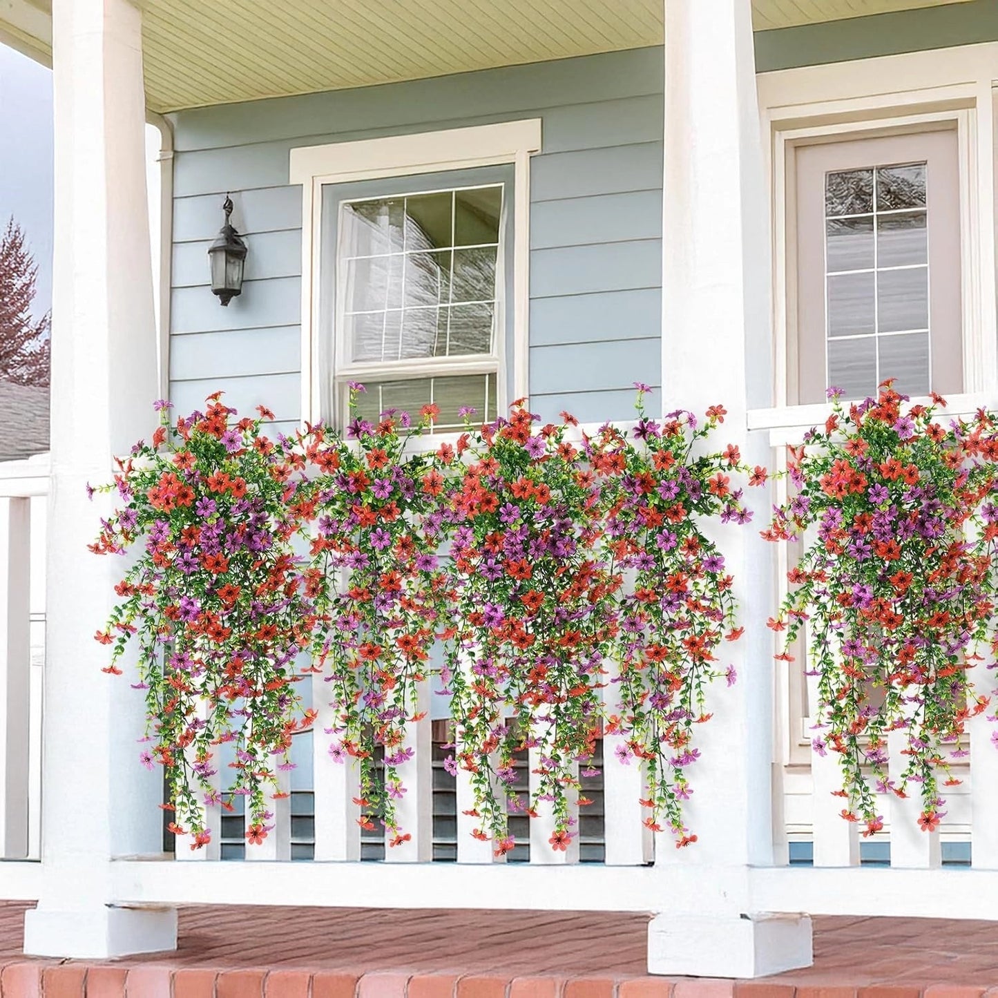 🌿Outdoor cascading daisy and eucalyptus flowers – UV resistant