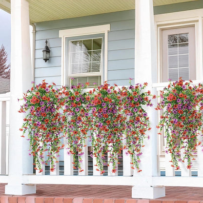 🌿Outdoor cascading daisy and eucalyptus flowers – UV resistant