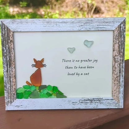 Arte de vidrio marino con forma de gato: un regalo único para los amantes de los gatos