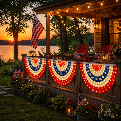 3 x 6 Ft LED Patriotic Bunting Banner for America's 250th