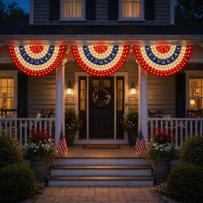 3 x 6 Ft LED Patriotic Bunting Banner for America's 250th