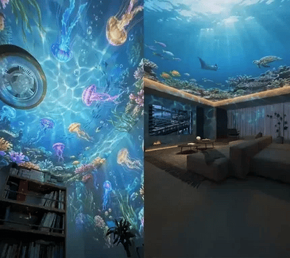 🌌HD Smart Dynamic 5D Holographic Night Light Projector