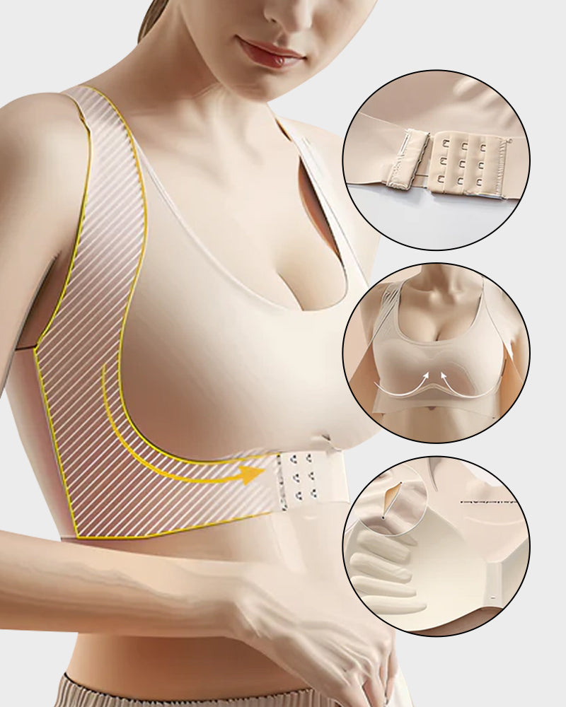 🎉LAST DAY SALE -30% OFF⚡Front Closure Cross-Back Wireless Posture Bra