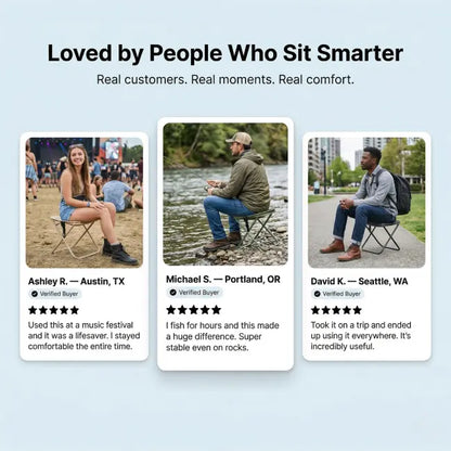 Portable Seat for Anywhere Life Takes You