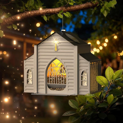 🎁  Last Day 60% OFF-✝️Church-Shaped Metal Solar Bird Feeder(✨Same as in the video)