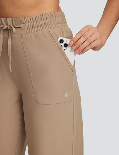 Women's High Waisted Wide Leg Capris with Pockets | UPF 50+ Quick Dry Yoga Pants