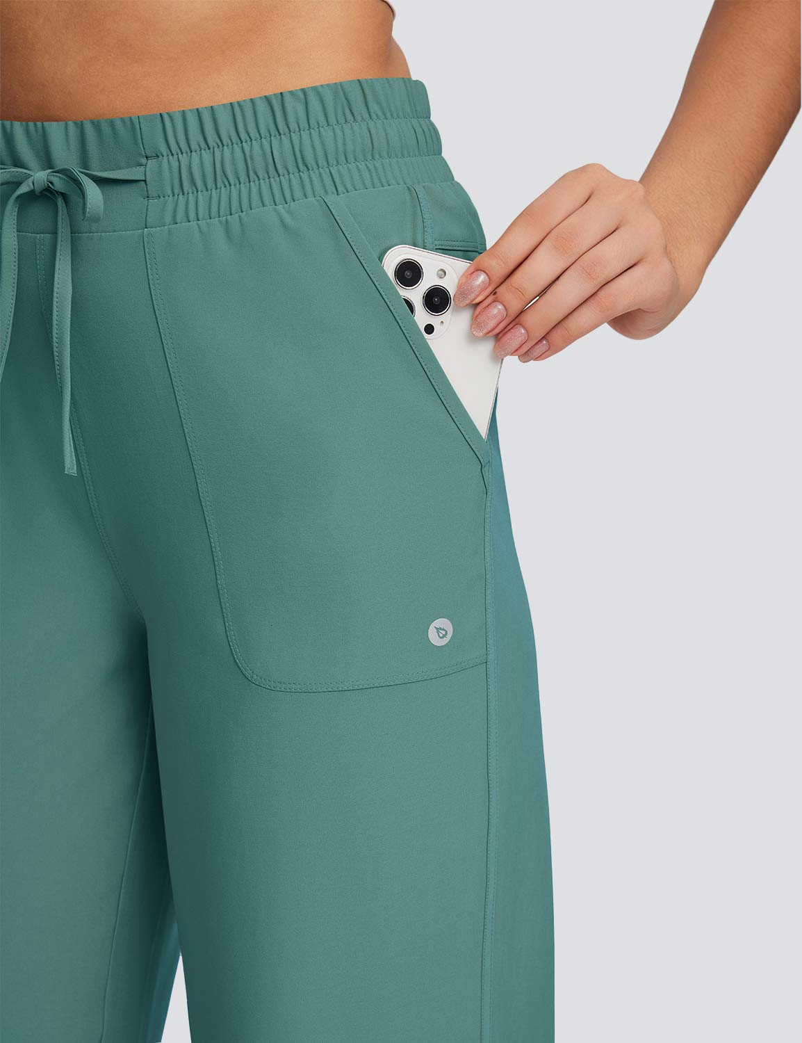 Women's High Waisted Wide Leg Capris with Pockets | UPF 50+ Quick Dry Yoga Pants