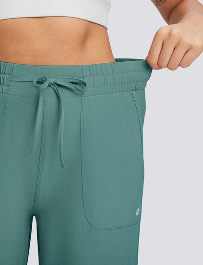 Women's High Waisted Wide Leg Capris with Pockets | UPF 50+ Quick Dry Yoga Pants