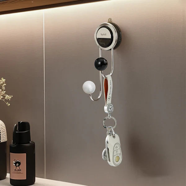 No-Drill Wooden Suction Cup Wall Hook – Strong Load-Bearing