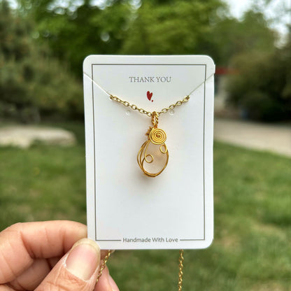 💎Joyería de vidrio marino genuino: collar costero hecho a mano con alambre envuelto🤲