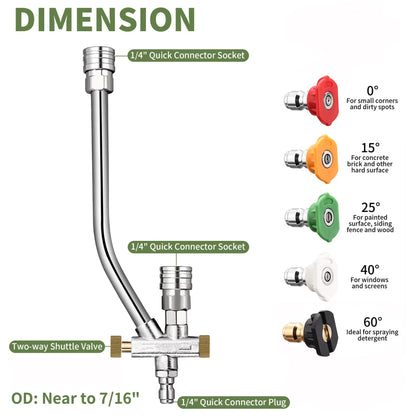 🔥2-in-1 High-Pressure  Washer Nozzle Accessories-Foam or Spray, You Choose.