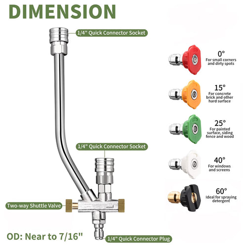 🔥2-in-1 High-Pressure  Washer Nozzle Accessories-Foam or Spray, You Choose.