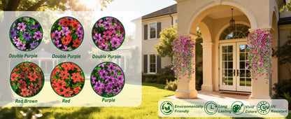 🌿Outdoor cascading daisy and eucalyptus flowers – UV resistant