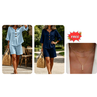 🔥Dark Blue+Light Blue✨Free Necklace + Free Shipping