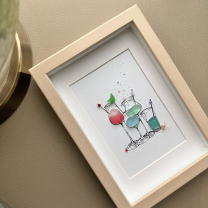 Cócteles del Mar Arte en Vidrio 