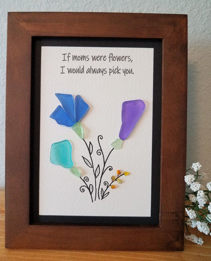 Arte floral de vidrio marino hecho a mano 