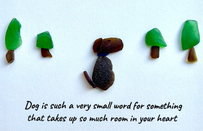 Regalo para amantes de las mascotas: Arte de vidrio marino con forma de perro 