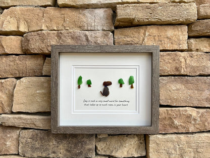 Regalo para amantes de las mascotas: Arte de vidrio marino con forma de perro 