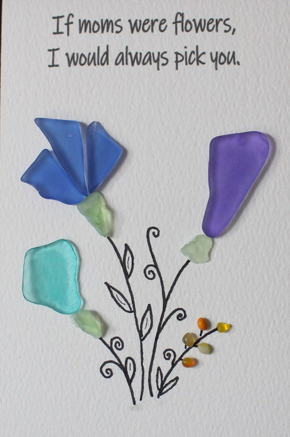 Arte floral de vidrio marino hecho a mano 