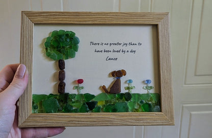 A Dog’s Love Sea Glass Art