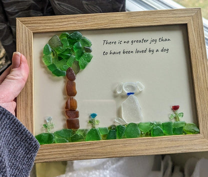 A Dog’s Love Sea Glass Art